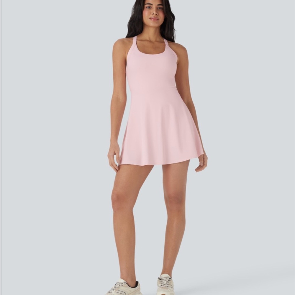 Halara SoftlyZero Backless Twisted Cool Touch Active Dress-Easy Peezy - Picture 8 of 11